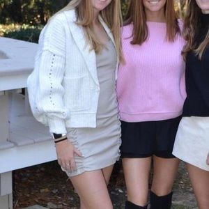 Beige bodycon dress Zara